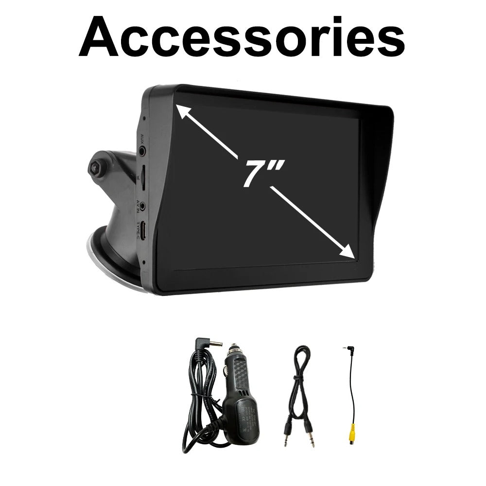 7” IPS Portable Car Radio with Wireless CarPlay and Reverse Camera