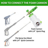 Pressure Washer Foam Cannon with 1/4 Inch Quick Connector