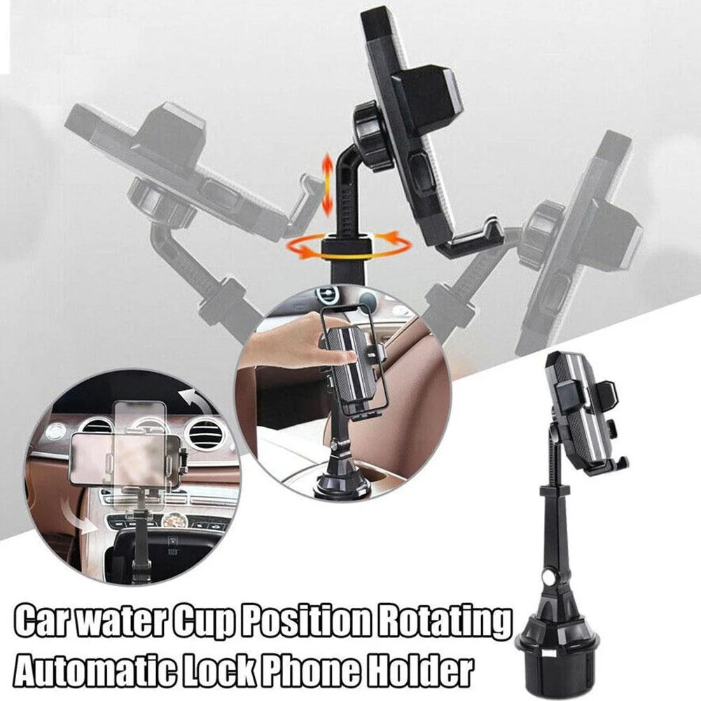 Adjustable Car Cup Holder Cellphone Mount - Universal Phone Stand