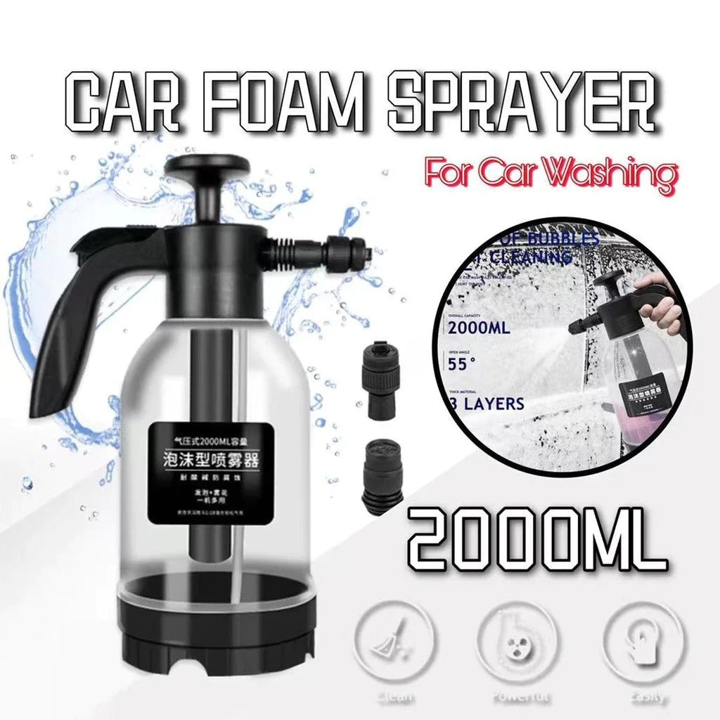 Manual Car Wash Foam Sprayer Bottle with Air Pressure Jet and Snow Foam Generator