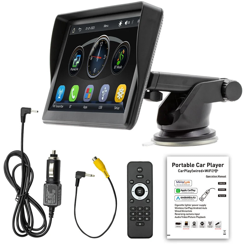7” Universal Car Radio with Wireless CarPlay & Android Auto