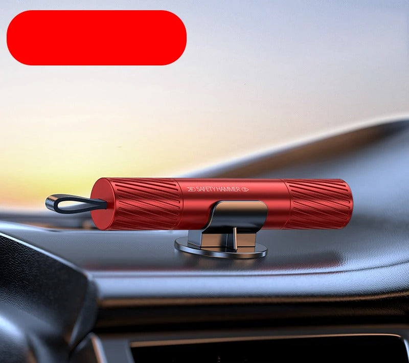 Car Safety Hammer 2-in-1 Emergency Glass Breaker & Seat Belt Cutter