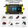 8A 12V/24V Smart Car Battery Charger Trickle Repair for Motorcycle Caravan Boat