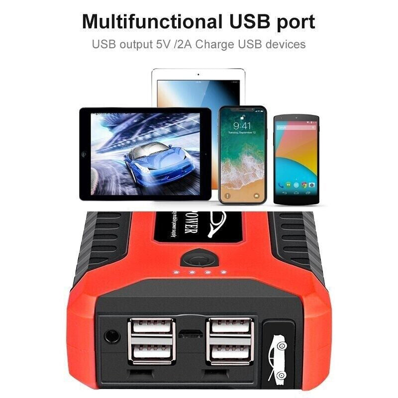 99800mAh Portable Car Jump Starter and Power Bank with Battery Charger