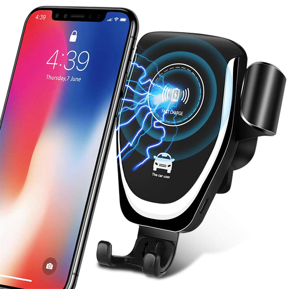 Wireless Car Charger and Gravity Phone Holder for Air Vent and Dash