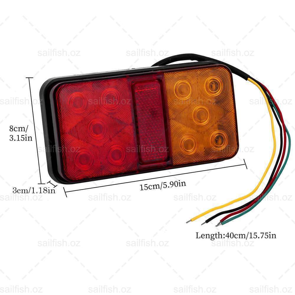 Waterproof 12V LED Trailer Tail Lights for Truck Caravan UTE and Boat