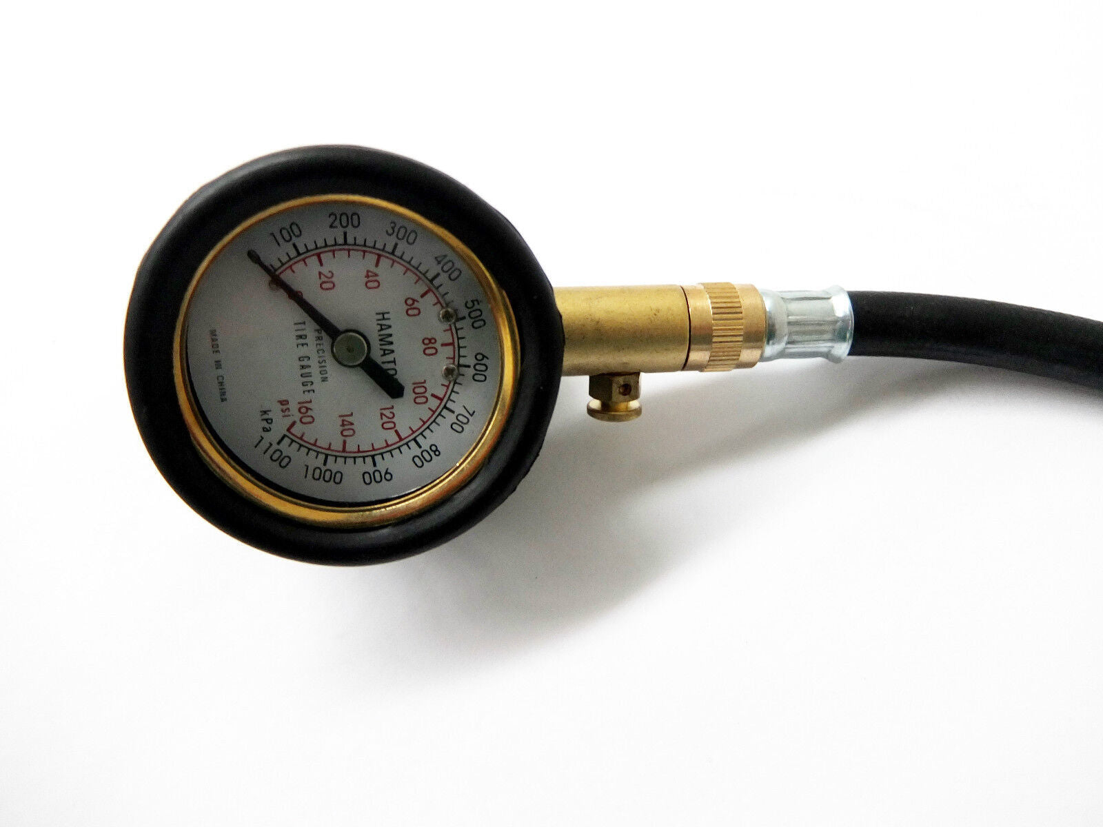 Car Truck Tire Air Pressure Gauge Dial Head 160 PSI Dual Foot Chuck