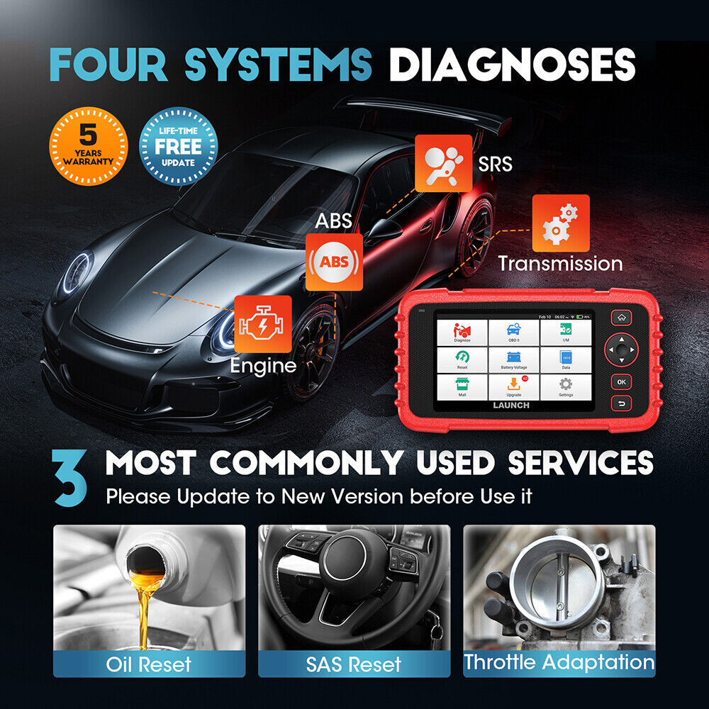 OBD2 Scanner - Diagnostic Tool for ABS SRS Engine Codes