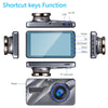 1080P Dual Dash Cam - Front and Rear Car DVR with Night Vision