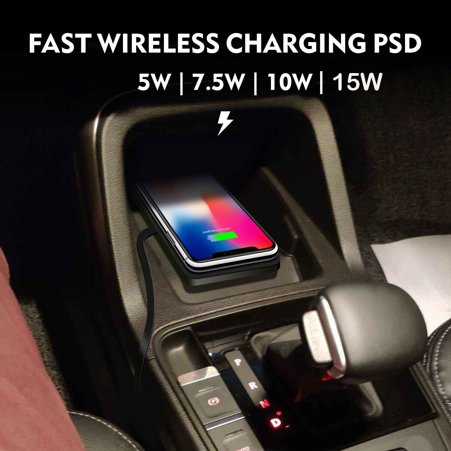 Car Wireless Fast Charging Mat with Non-Slip Pad for Smartphones