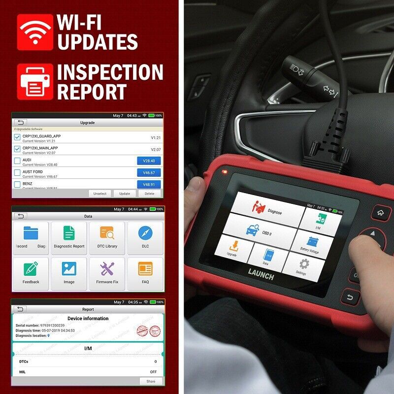 OBD2 Scanner - Diagnostic Tool for ABS SRS Engine Codes