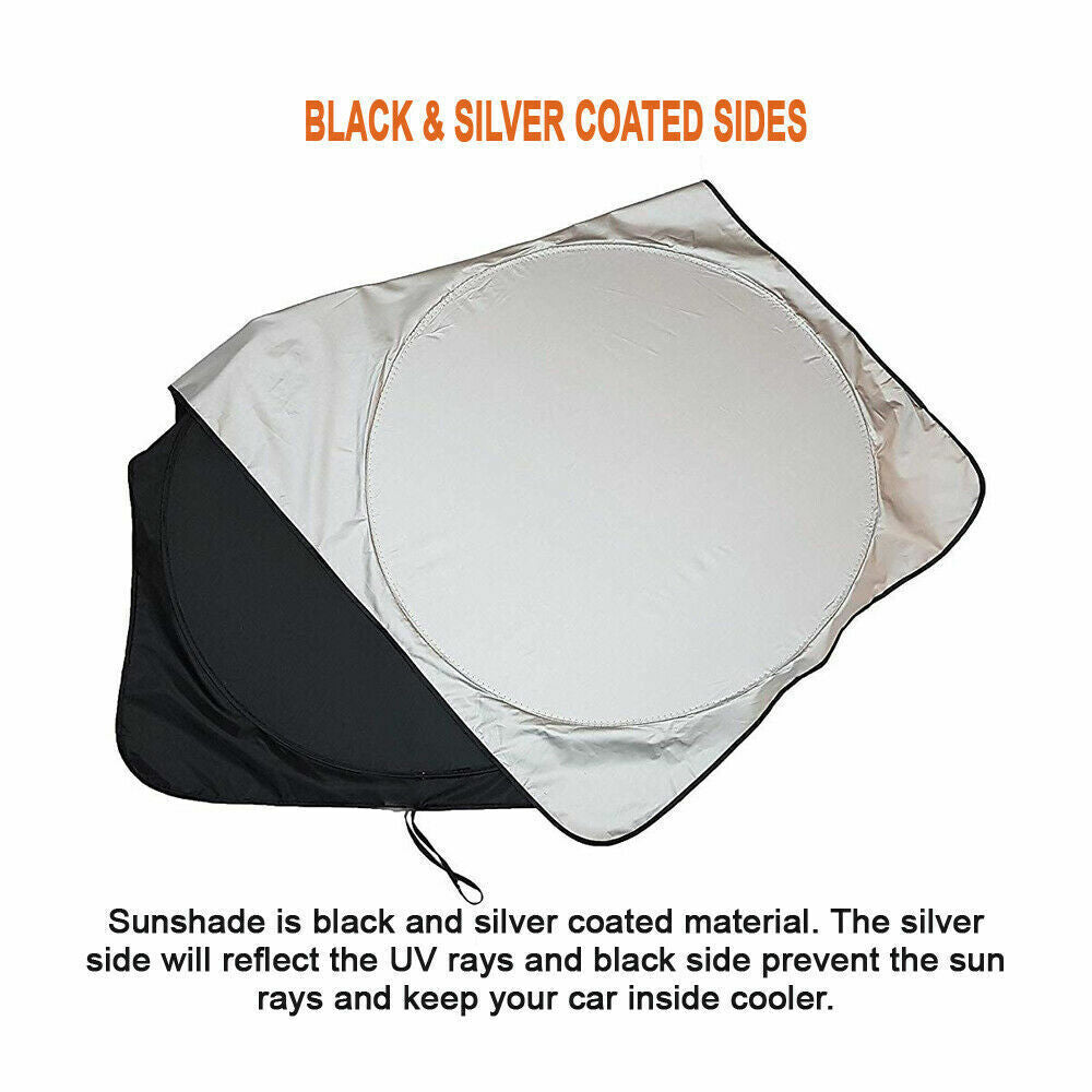 Large Car Sun Shade Visor - SUV & Van Windshield Sunshade Protector Cooler