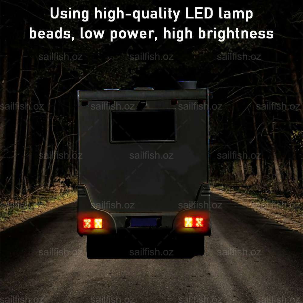 Waterproof 12V LED Trailer Tail Lights for Truck Caravan UTE and Boat