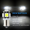 10-Pack BA9S Bayonet LED Bulbs - 5SMD 5050 White, 12V Interior/Parker Car Lights