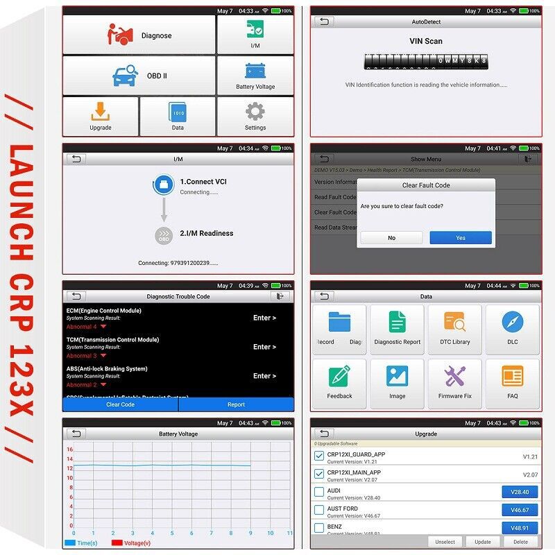 OBD2 Scanner - Diagnostic Tool for ABS SRS Engine Codes