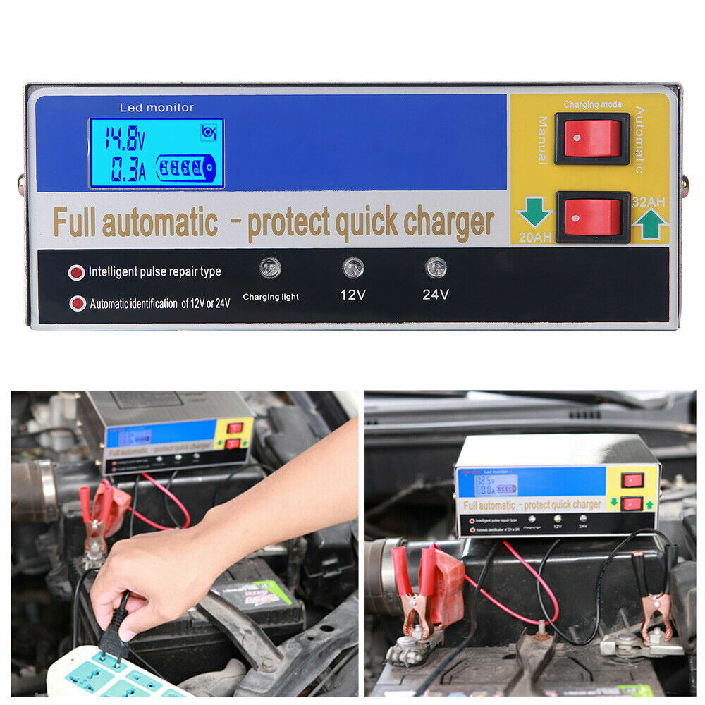 12V 30A Automatic Battery Charger for ATV 4WD Truck Boat Caravan Motorcycle