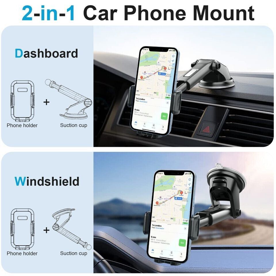 Universal Car Dashboard Phone Holder - Gravity Suction Mount Stand