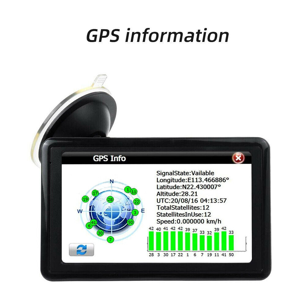 5" LCD Car GPS Navigation System with Lifetime Free Maps