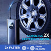 8000mAh Cordless Electric Car Tire Inflator with LCD Display 12V Portable Air Compressor Pump