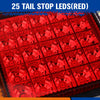 2 x 75 LED Tail Lights - Stop Reverse Indicator - 12V for Ute Trailer Caravan Truck Boat