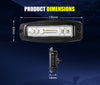 Pair of 7-Inch 12V Flush Mount LED Work Light Bars: Combo Beam for Reverse and Fog Lights