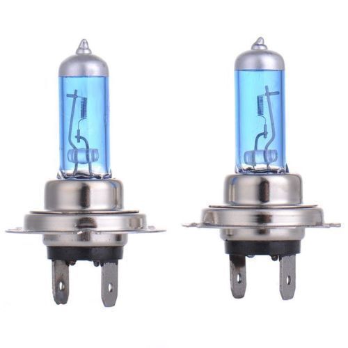 12V H7 55W Xenon White Halogen Car Headlight Bulbs - 6000K, 1 Pair