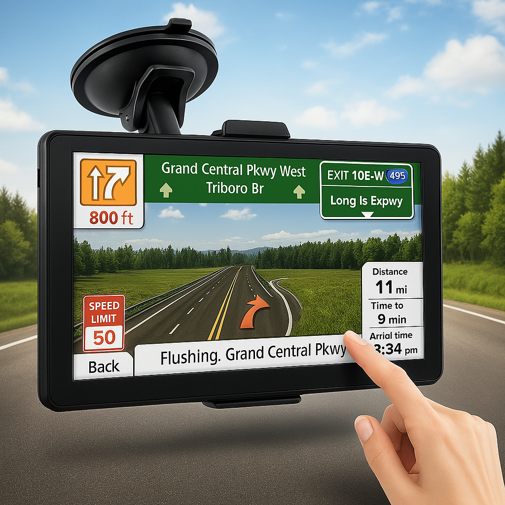 7 Inch Portable GPS Navigation for Trucks and Cars with Lifetime Free AU Map Updates